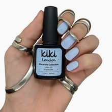 Load image into Gallery viewer, baby blue duck light creme easter new macaron creamy egg shell speckled easter pastel summer spring gel polish manicure