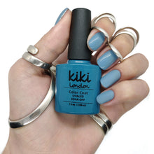 Load image into Gallery viewer, gel polish nail nails gellack gellak blue grey teal pastel muted stone light creme