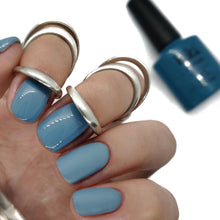 Load image into Gallery viewer, gel polish nail nails gellack gellak blue grey teal pastel muted stone light creme