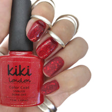 Load image into Gallery viewer, glitter gel polish chunky fine red bright christmas shiny red glittery festive holiday bright