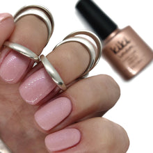 Load image into Gallery viewer, pink nails gel polish nail pale pastel sheer shimmer shimmery light nude manicure natural