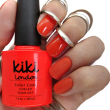 Load image into Gallery viewer, kiki london nail gel polish gels nails manicure gellack gellac bright orange red summer holiday coral