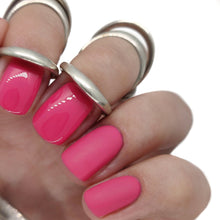 Load image into Gallery viewer, pink nails gel polish nail pretty pink manicure bright classic rose creme cream rosey kiki london art design matte shiny long lasting uk vegan beauty