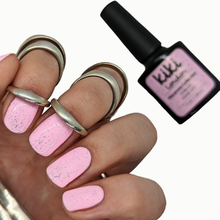 Load image into Gallery viewer, pastel baby pink gel polish speckled duck egg nails biab professional nail art summer spring holiday