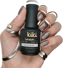 Load image into Gallery viewer, black frost gel polish nails nail glitter shimmer silver brown sparkle metallic shine high quality