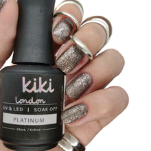 Load image into Gallery viewer, black frost gel polish nails nail glitter shimmer silver brown sparkle metallic shine high quality