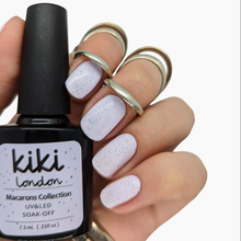 Load image into Gallery viewer, pastel purple lilac lavender gel polish nail art inspo speckled duck egg creme cream pale summer spring
