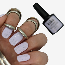 Load image into Gallery viewer, pastel purple lilac lavender gel polish nail art inspo speckled duck egg creme cream pale summer spring