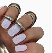 Load image into Gallery viewer, pastel purple lilac lavender gel polish nail art inspo speckled duck egg creme cream pale summer spring