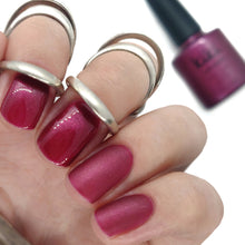 Load image into Gallery viewer, kiki london nail gel polish nails art design matte shiny long lasting uk vegan beauty red burgundy deep dark wine cherry manicure winter autumn maroon brown