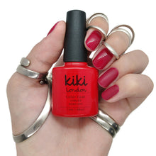 Load image into Gallery viewer, kiki london nail gel polish nails art design matte shiny long lasting uk vegan beauty bride red nails gel polish bright deep high pigment staple classic manicure