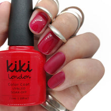 Load image into Gallery viewer, kiki london nail gel polish nails art design matte shiny long lasting uk vegan beauty bride red nails gel polish bright deep high pigment staple classic manicure