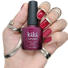 Load image into Gallery viewer, red burgundy deep dark gel polish nails nail manicure winter autumn maroon christmas festive shimmer shiny