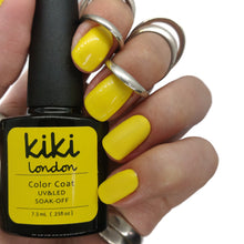 Load image into Gallery viewer, kiki london nail gel polish lemon tart yellow gellack gellac manicure nails shimmer pearly shiny bright neon summer