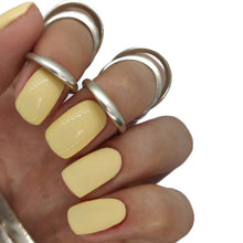 Load image into Gallery viewer, gel polish nails nail yellow pastel pale beach summer spring light creamy