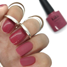 Load image into Gallery viewer, gel polish nail nails pink red classic winter autumn fall deep dark rosey creme manicure brick