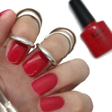 Load image into Gallery viewer, hot red pink summer shimmer gold shiny bright spring holiday gel polish manicure nails orange