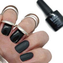 Load image into Gallery viewer, Black jet nail gel polish dark deep nails bold classic
