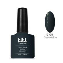 Load image into Gallery viewer, grey dark gel polish nails nail charcoal deep polish high pigment
