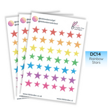 Load image into Gallery viewer, Star Nail Decals in multi colour
