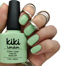 Load image into Gallery viewer, mint green gel polish nails nail manicure pale pastel summer spring 
