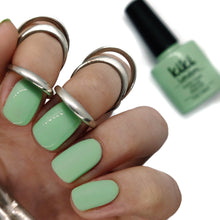 Load image into Gallery viewer, mint green gel polish nails nail manicure pale pastel summer spring 
