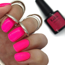 Load image into Gallery viewer, rave pink bright hot uv glow in the dark summer neon light glowing 
