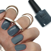 Load image into Gallery viewer, grey dark gel polish nails nail charcoal deep polish high pigment
