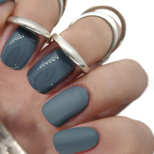 Load image into Gallery viewer, grey dark gel polish nails nail charcoal deep polish high pigment
