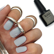 Load image into Gallery viewer, Grey light grey pastel gel polish nails nail mrs grey light soft pale
