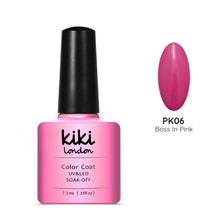 Load image into Gallery viewer, pink nails gel polish nail pretty pink manicure bright classic rose creme cream rosey kiki london art design matte shiny long lasting uk vegan beauty
