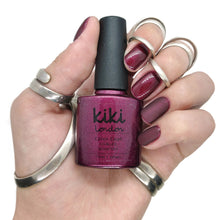 Load image into Gallery viewer, red burgundy deep dark wine gel polish nails nail manicure winter autumn maroon brown shimmer
