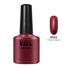 Load image into Gallery viewer, kiki london nail gel polish nails art design matte shiny long lasting uk vegan beauty   red burgundy deep dark wine cherry manicure winter autumn maroon brown

