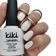 Load image into Gallery viewer, kiki london nail gel polish nails art design matte shiny long lasting uk vegan beauty white french manicure tip natural crisp bright 
