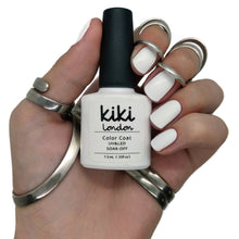 Load image into Gallery viewer, kiki london nail gel polish nails art design matte shiny long lasting uk vegan beauty white french manicure tip natural crisp bright 
