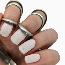 Load image into Gallery viewer, cookies and cream gel polish nail art nails cream pale speckled egg shell summer spring easter macaron
