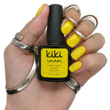 Load image into Gallery viewer, kiki london nail gel polish lemon tart yellow gellack gellac manicure nails shimmer pearly shiny bright neon summer
