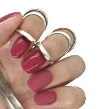 Load image into Gallery viewer, gel polish nail nails pink red classic winter autumn fall deep dark rosey creme manicure brick 
