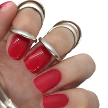 Load image into Gallery viewer, hot red pink summer shimmer gold shiny bright spring holiday gel polish manicure nails orange
